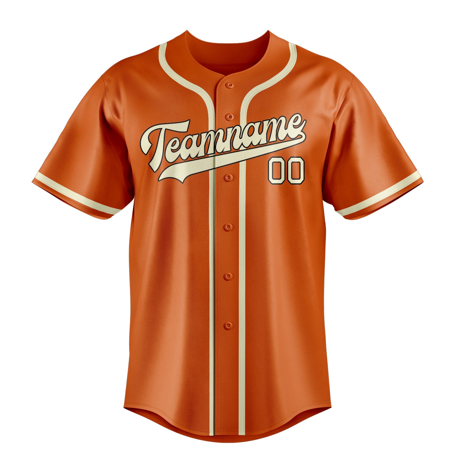 Benutzerdefiniertes Professionelles Orange Beige Baseballtrikot