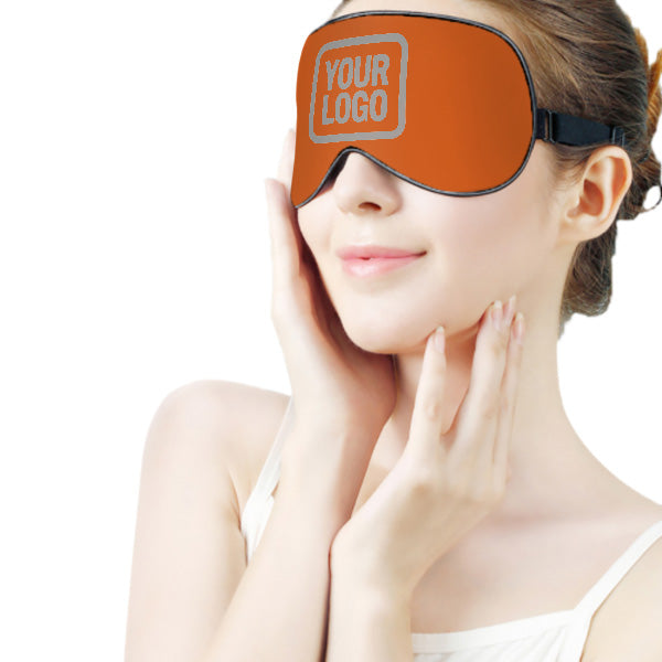 Maßgeschneidertes Orange Grau Schlafmaske