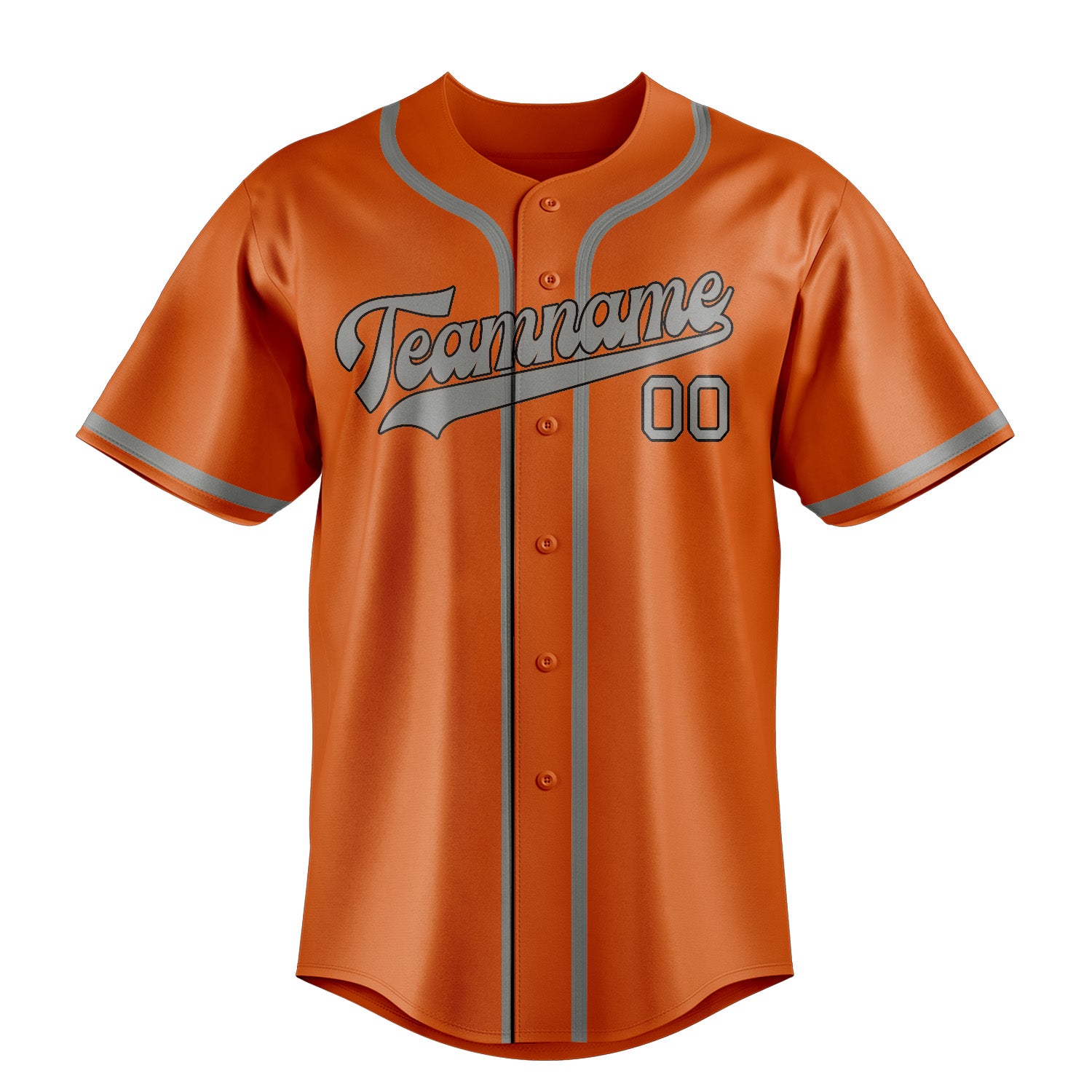 Benutzerdefiniertes Professionelles Orange Grau Baseballtrikot