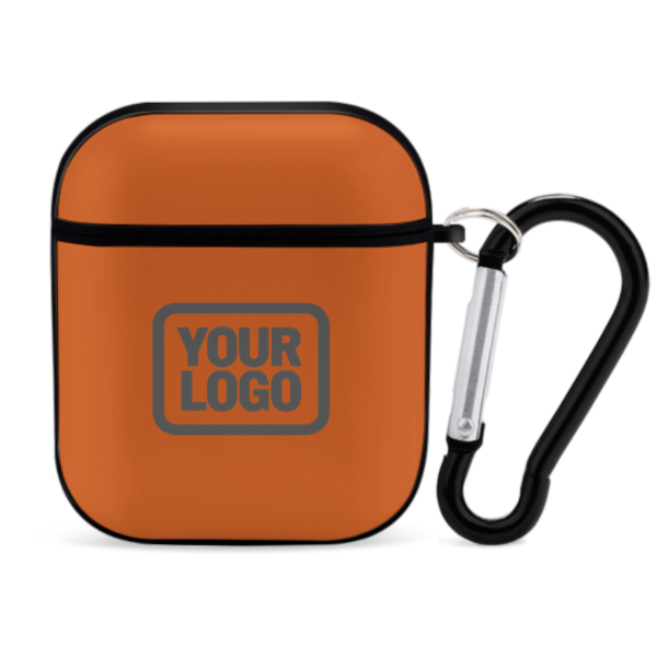 Maßgeschneidertes Orange Dunkelgrau AirPods-Hülle