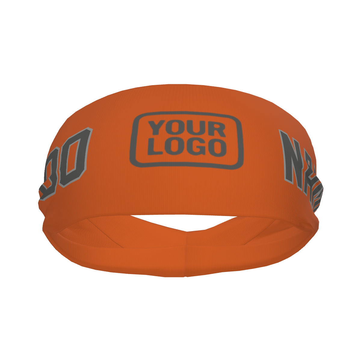 Fascia sportiva personalizzata arancione grigio scuro