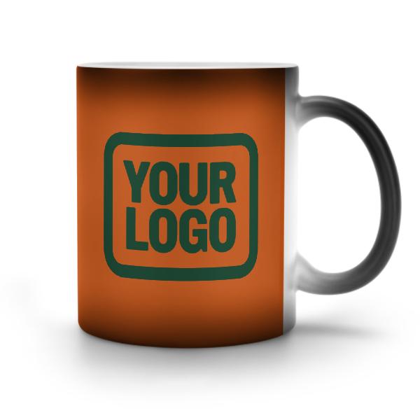 Maßgeschneidertes Orange Tannengrün Magischer Becher