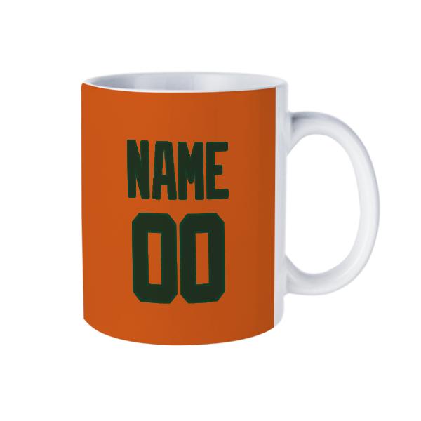 Maßgeschneidertes Orange Tannengrün Becher