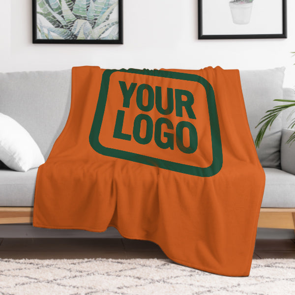 Maßgeschneidertes Orange Moosgrün Decke