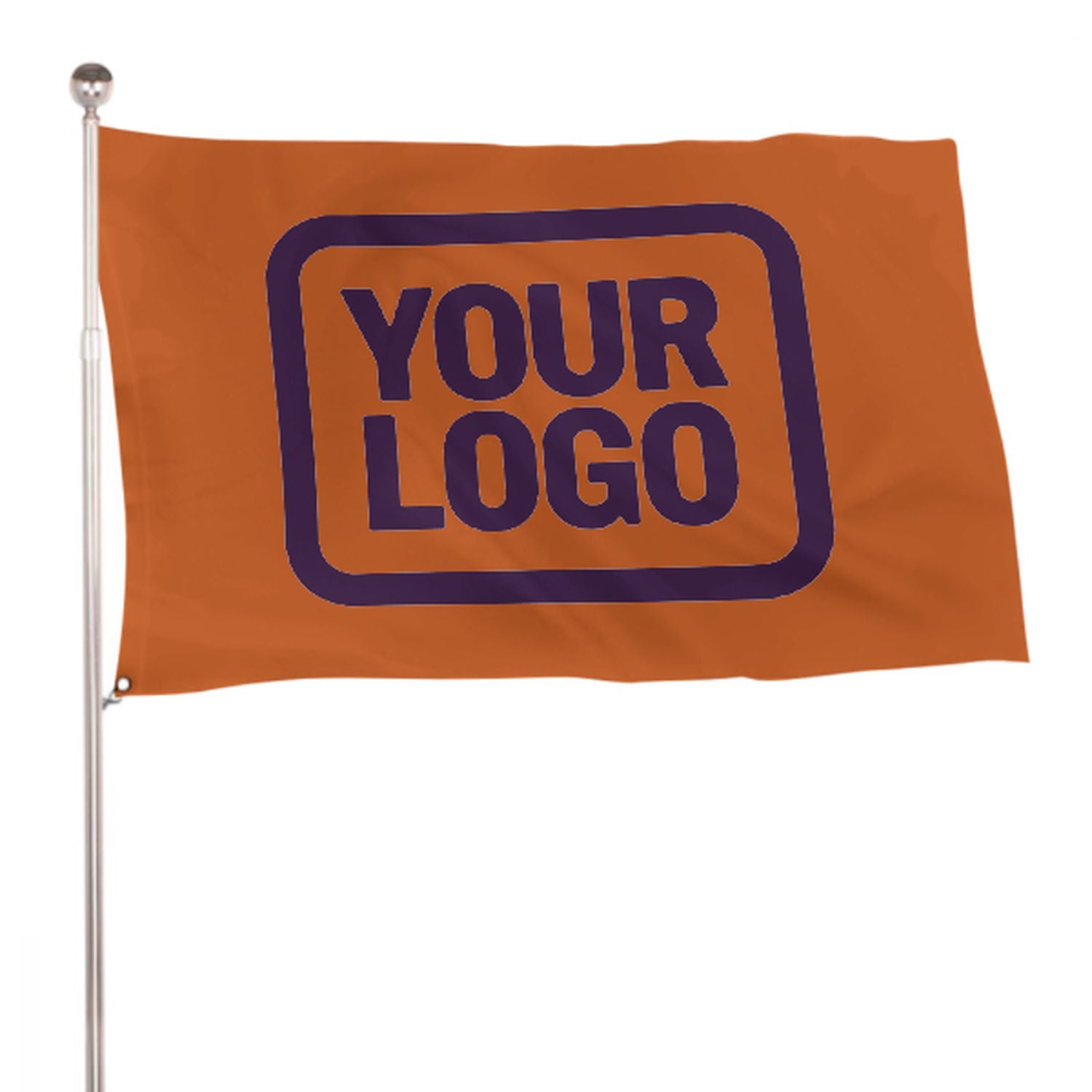 Maßgeschneidertes Orange Lila Flagge