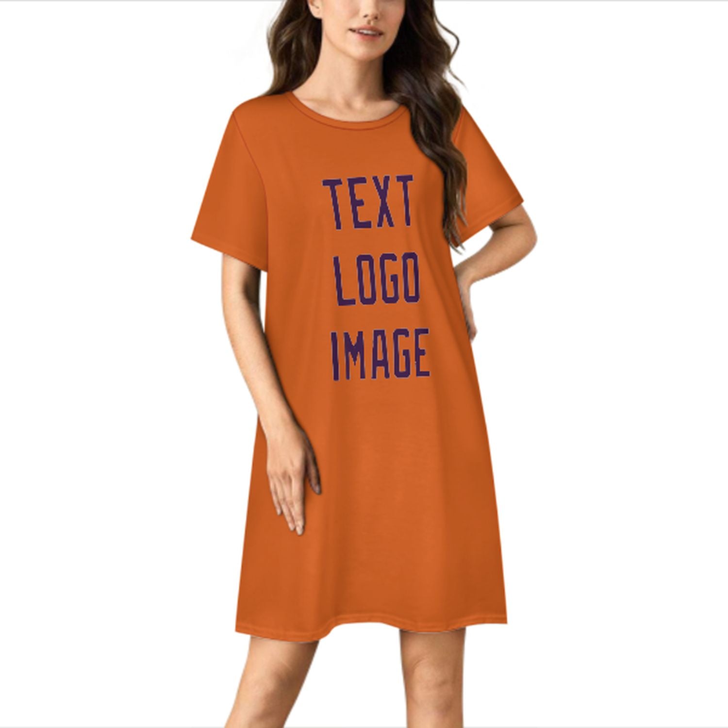 Maßgeschneidertes Orange Lila Nachthemd
