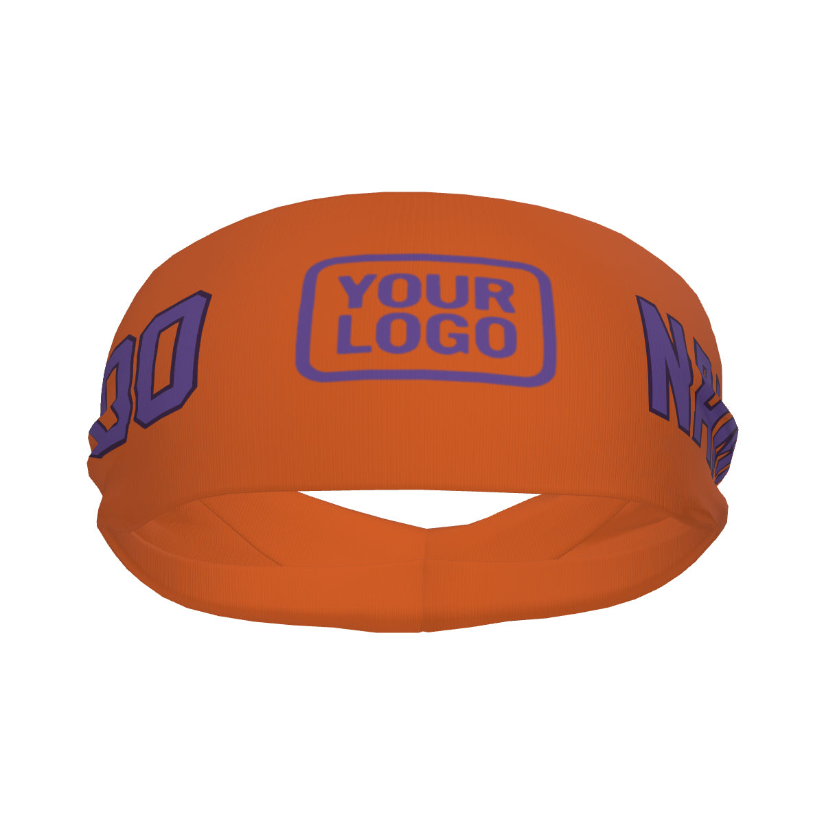 Fascia sportiva personalizzata arancione e lavanda