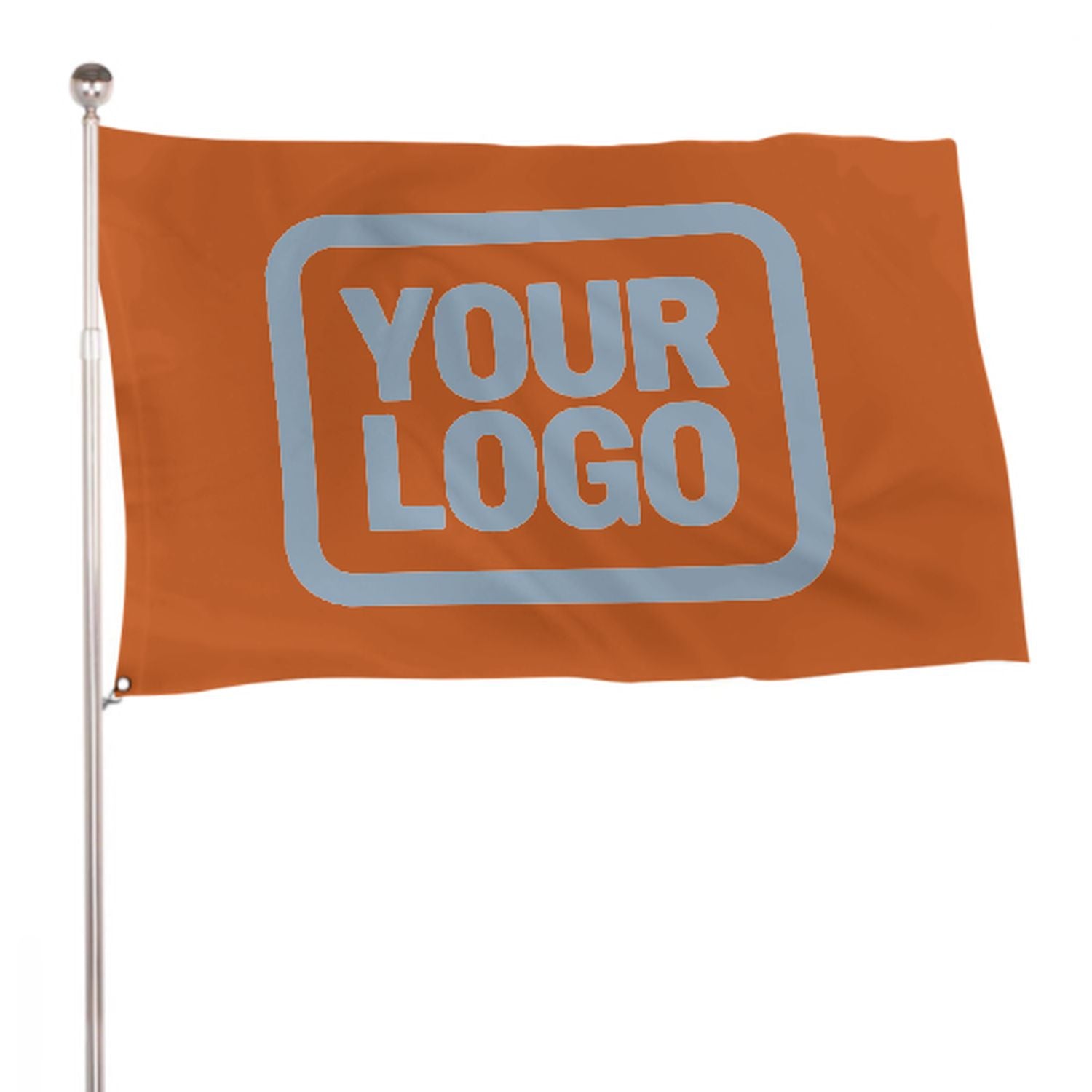 Maßgeschneidertes Orange Hellblau Flagge