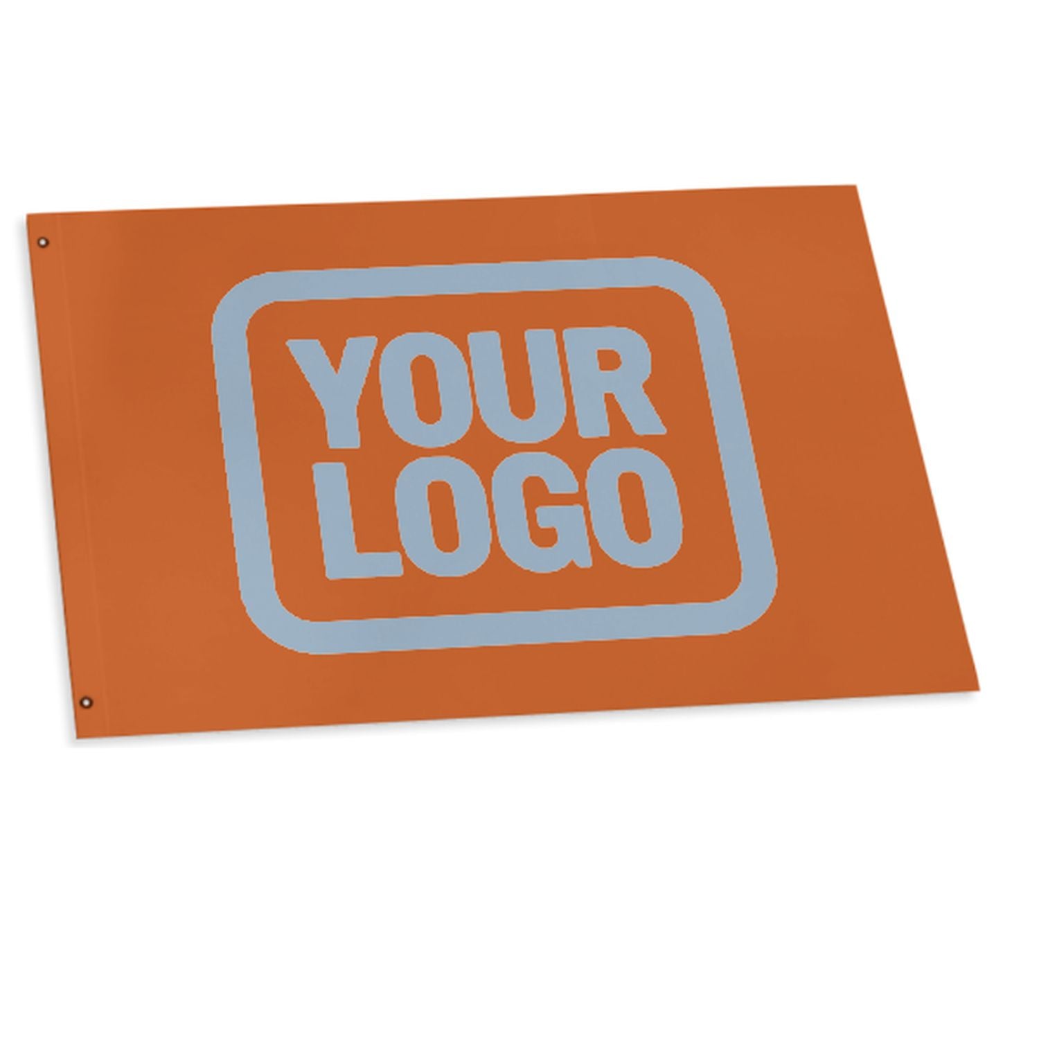 Maßgeschneidertes Orange Hellblau Flagge