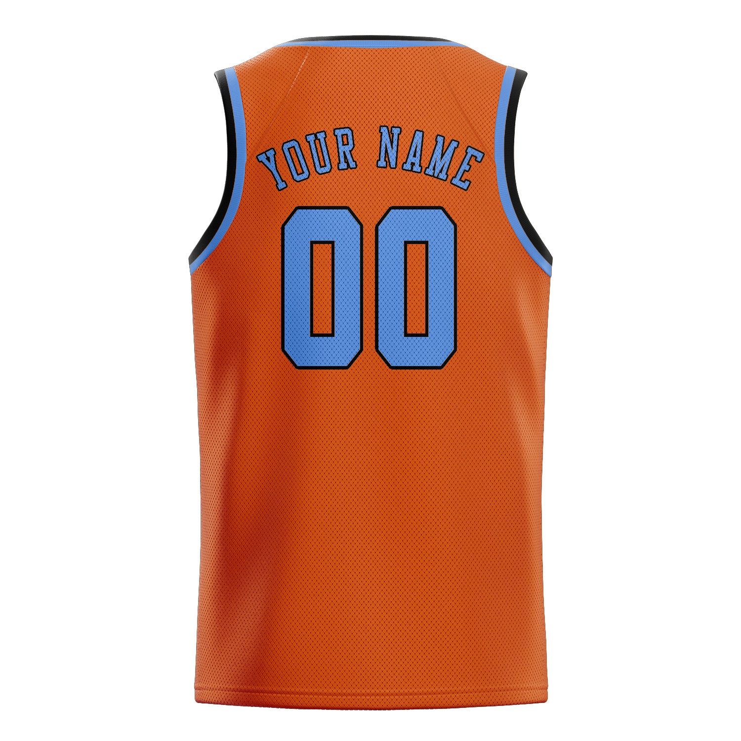 Benutzerdefiniertes Professionelles Orange Hellblau Basketballtrikot