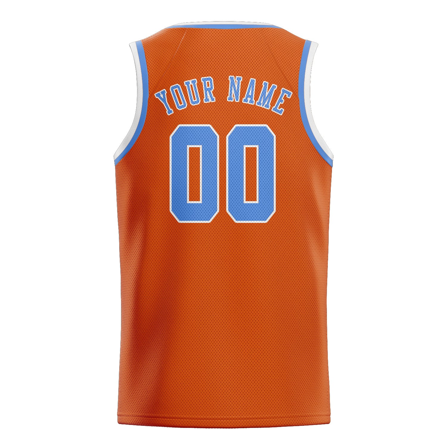 Benutzerdefiniertes Professionelles Orange Hellblau Basketballtrikot