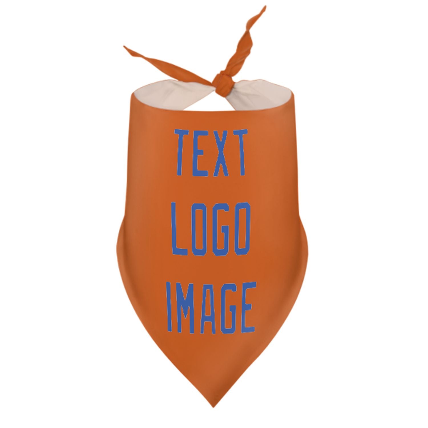 Maßgeschneidertes Orange Himmelblau Haustier-Halstuch