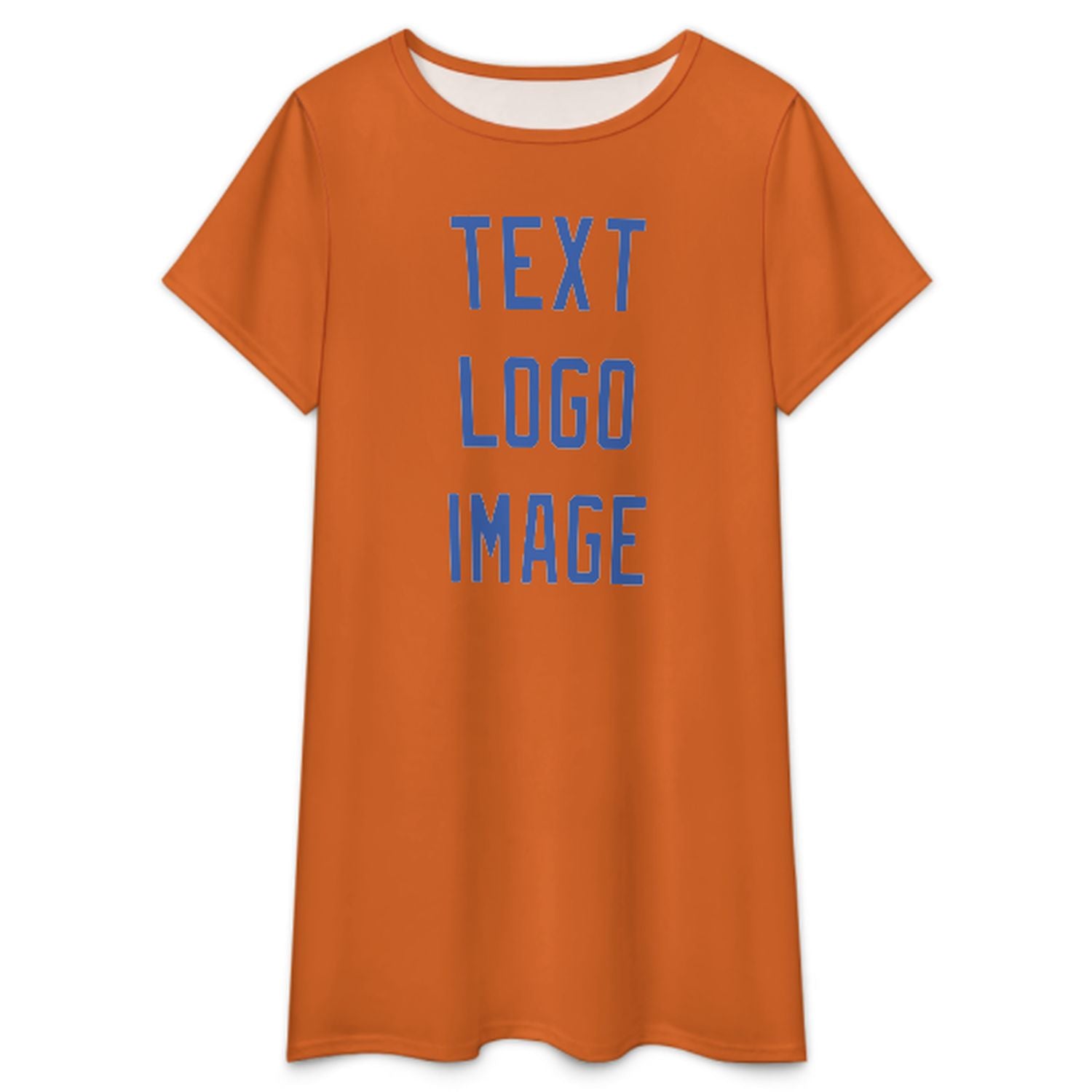 Maßgeschneidertes Orange Himmelblau Nachthemd