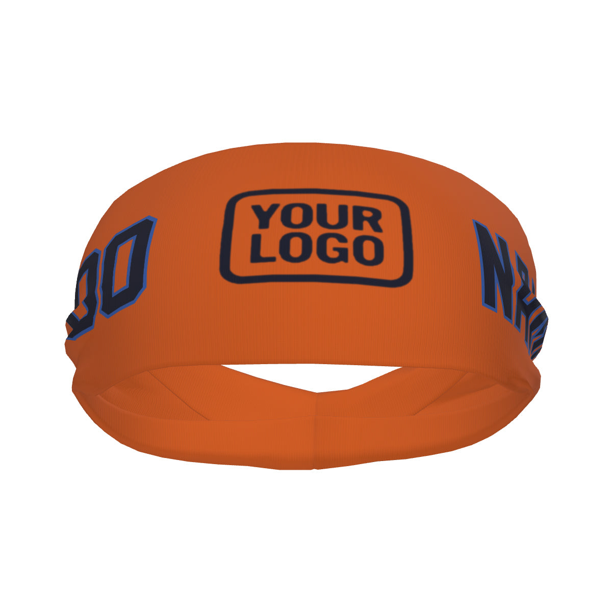 Fascia sportiva personalizzata arancione acciaio blu