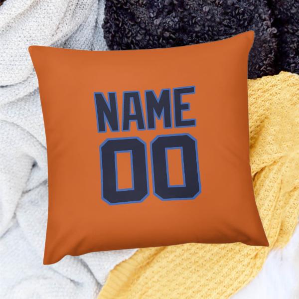 Maßgeschneidertes Orange Stahlblau Kissenbezug