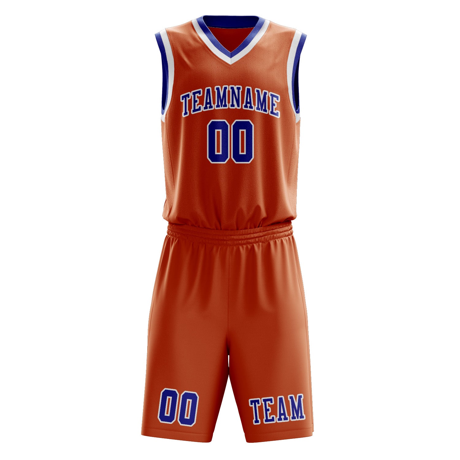 Benutzerdefiniertes Professionelles Orange Himmelblau Basketballtrikot-Set