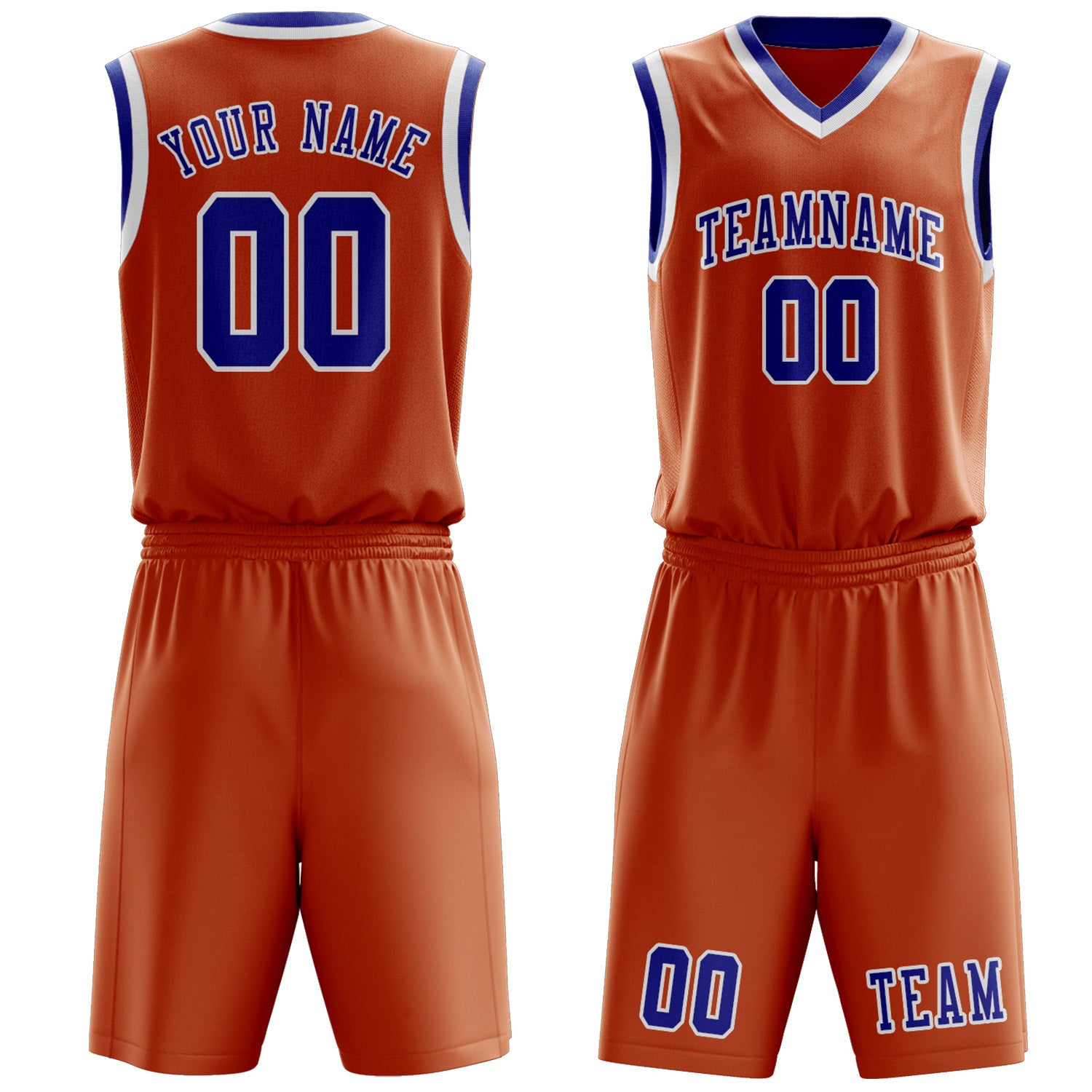 Benutzerdefiniertes Professionelles Orange Himmelblau Basketballtrikot-Set