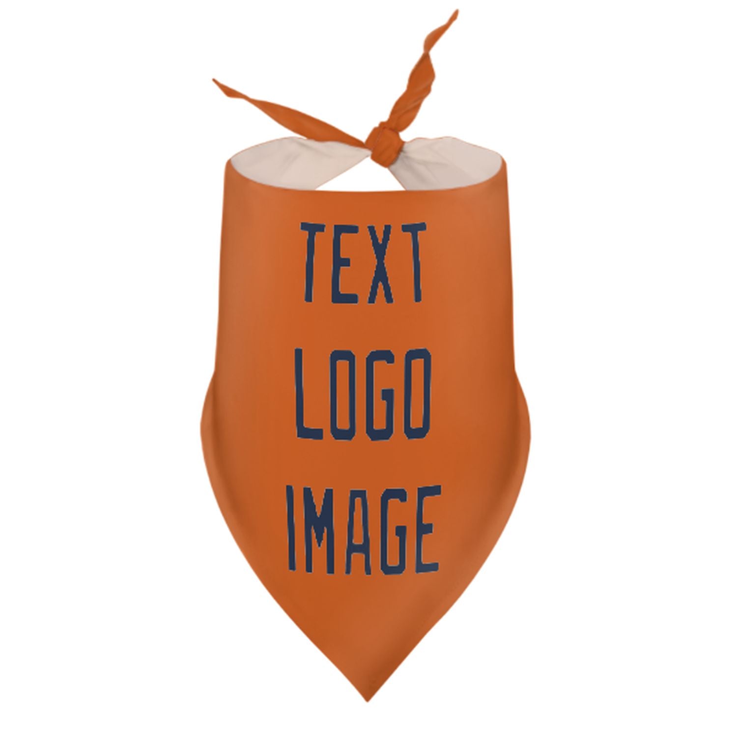 Maßgeschneidertes Orange Marineblau Haustier-Halstuch