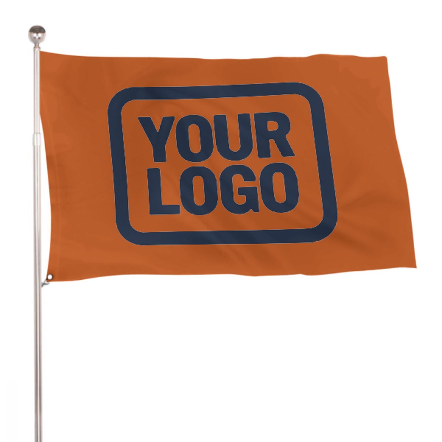 Maßgeschneidertes Orange Marineblau Flagge
