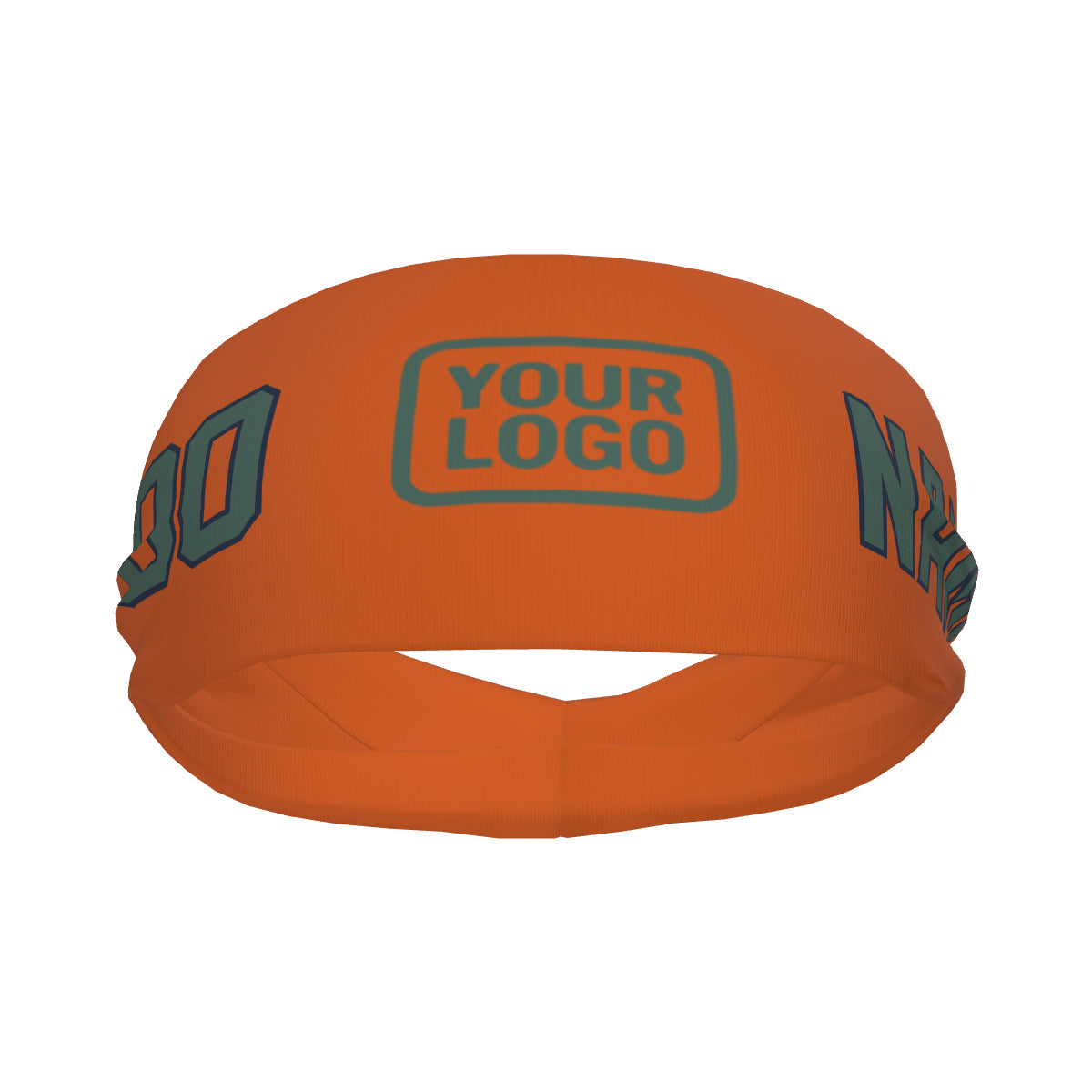 Fascia sportiva arancione-verde acqua personalizzata