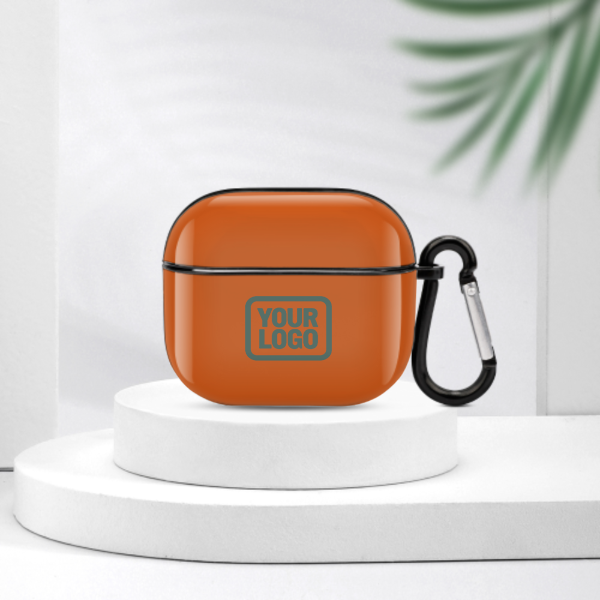 Maßgeschneidertes Orange Blaugrün AirPods-Hülle (3. Generation)