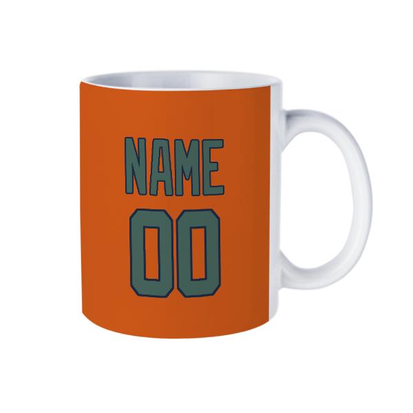 Maßgeschneidertes Orange Blaugrün Becher