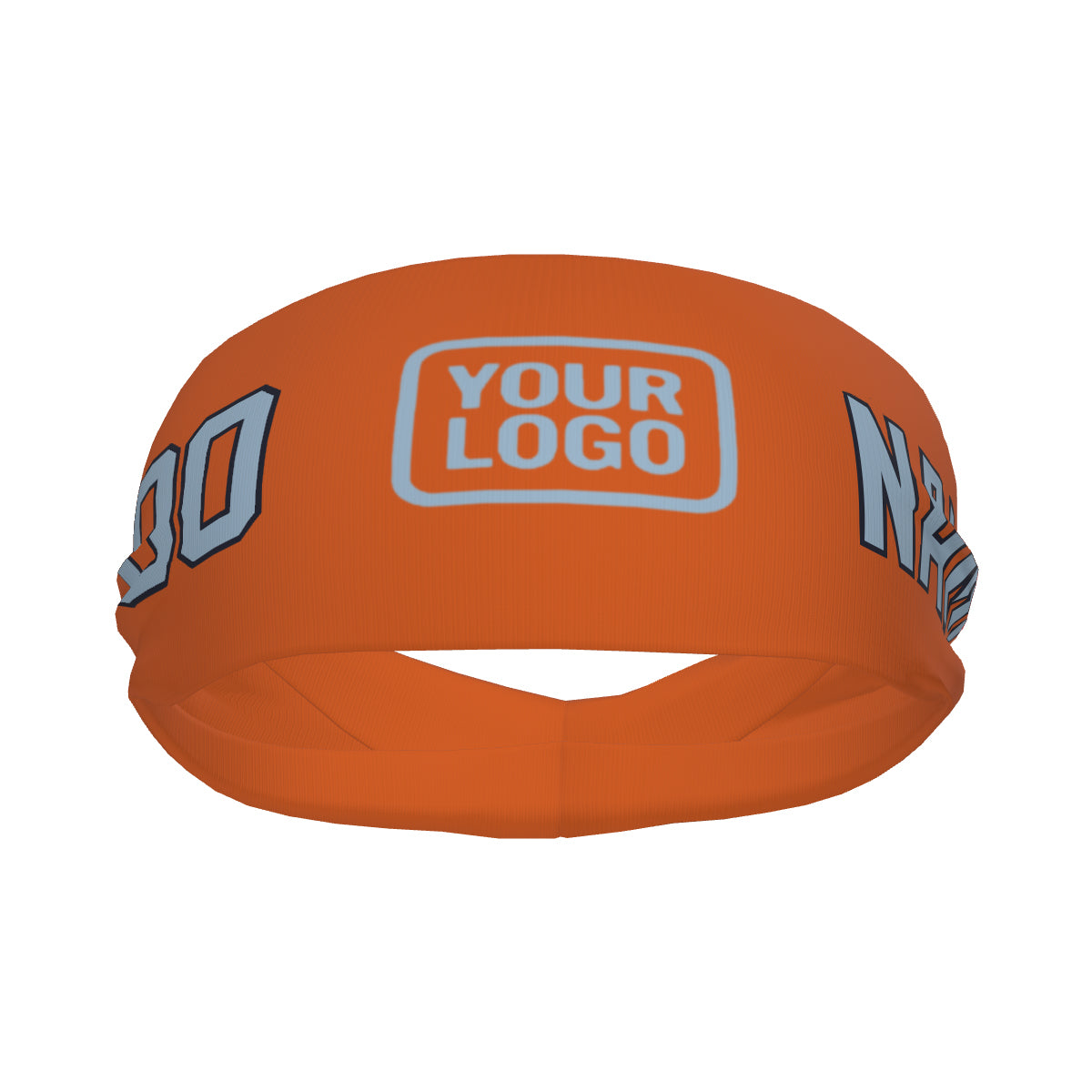 Fascia sportiva arancione azzurro personalizzata