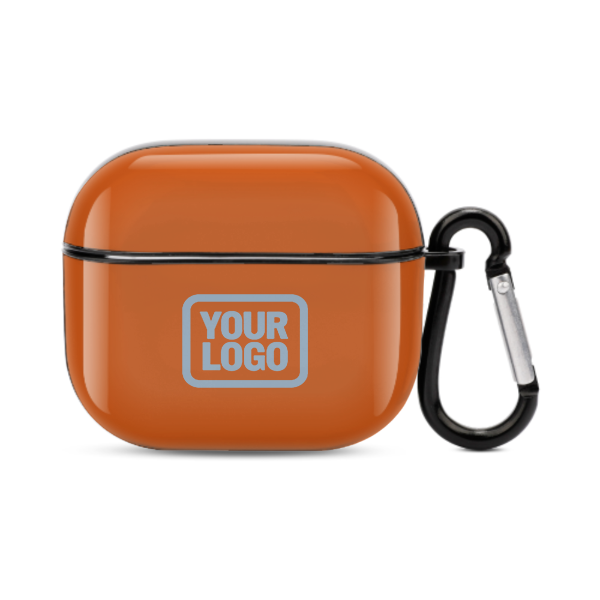 Maßgeschneidertes Orange Hellblau AirPods-Hülle (3. Generation)