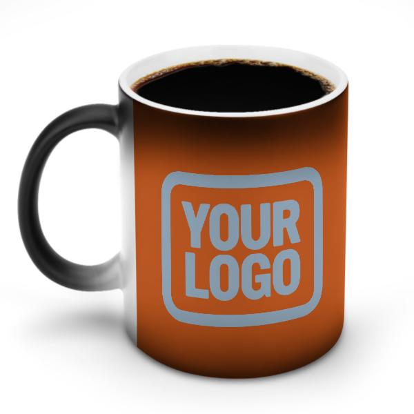 Maßgeschneidertes Orange Hellblau Magischer Becher