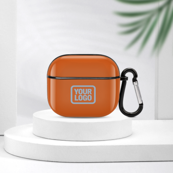 Maßgeschneidertes Orange Hellblau AirPods-Hülle (3. Generation)