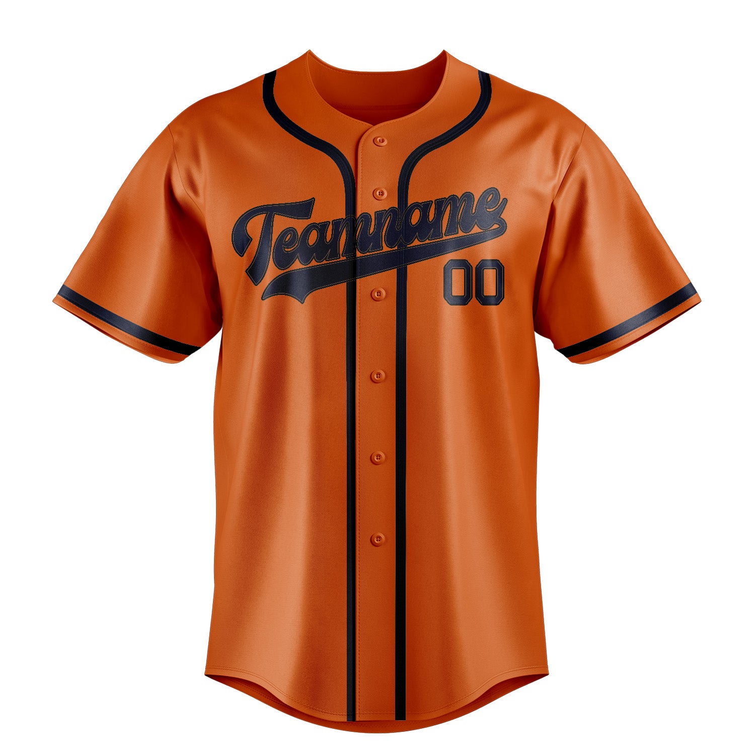Benutzerdefiniertes Professionelles Orange Stahlblau Baseballtrikot