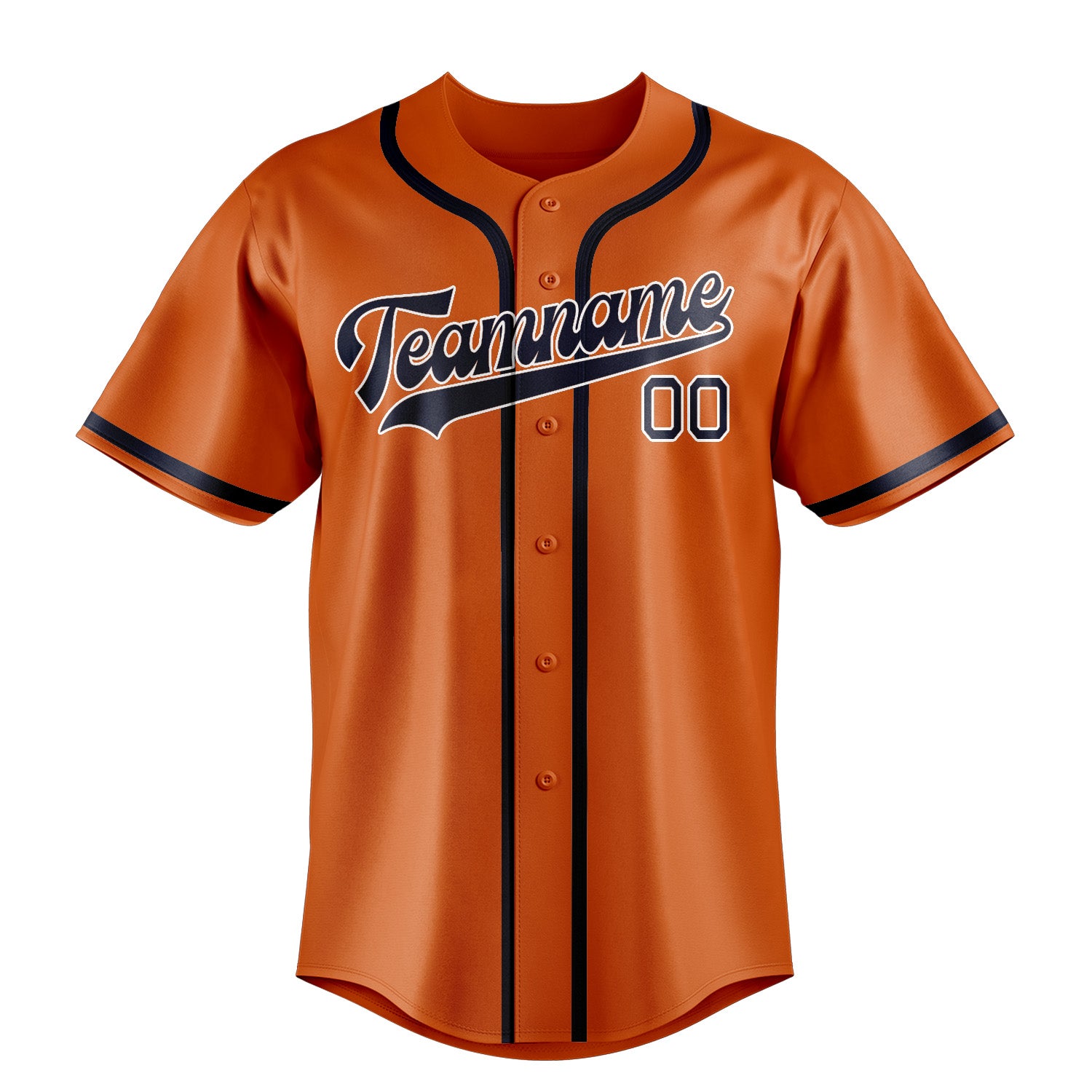 Benutzerdefiniertes Professionelles Orange Stahlblau Baseballtrikot