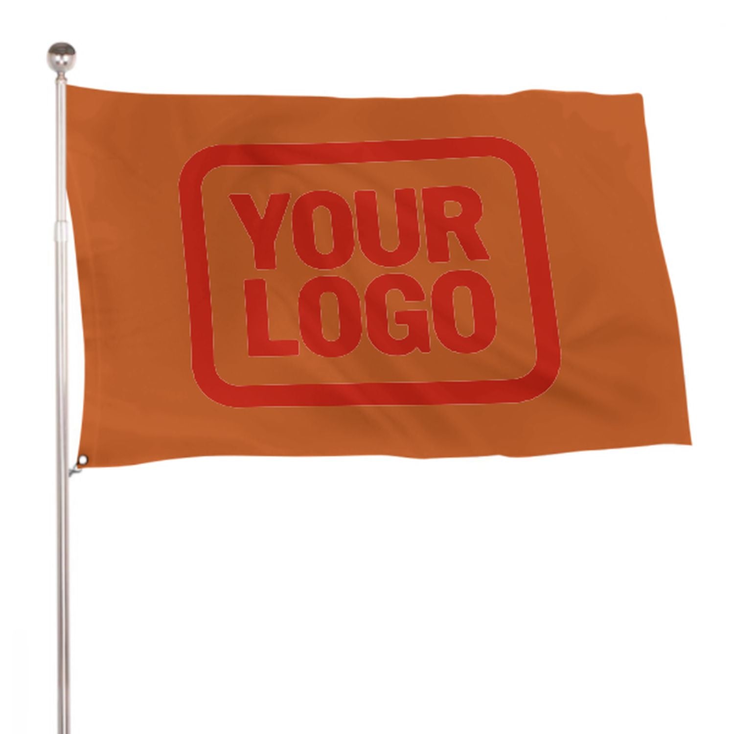 Maßgeschneidertes Orange Orangerot Flagge