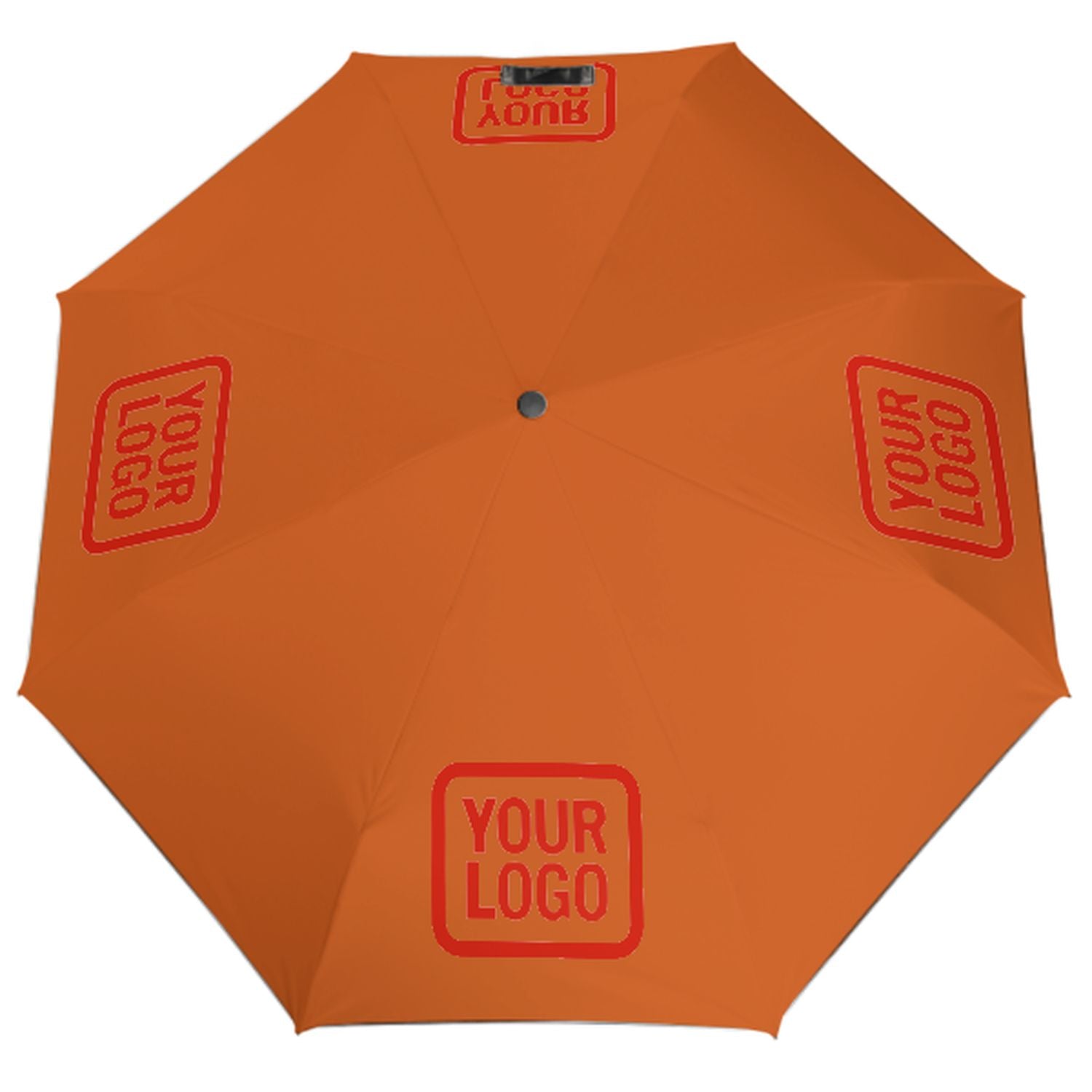Maßgeschneidertes Orange Orangerot Automatik-Regenschirm