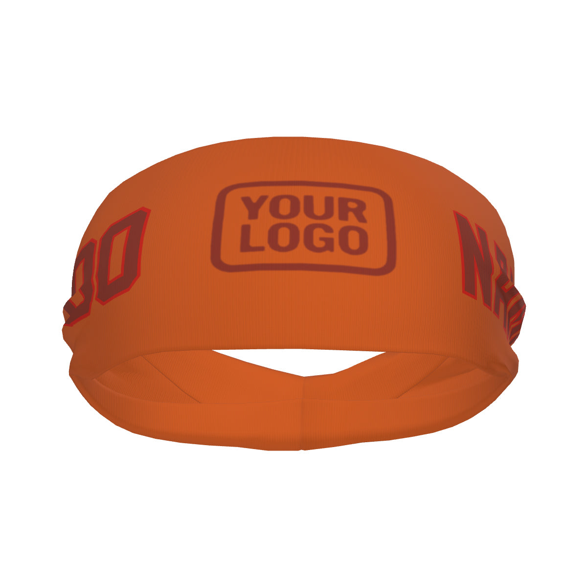 Fascia sportiva personalizzata arancione corallo rosso