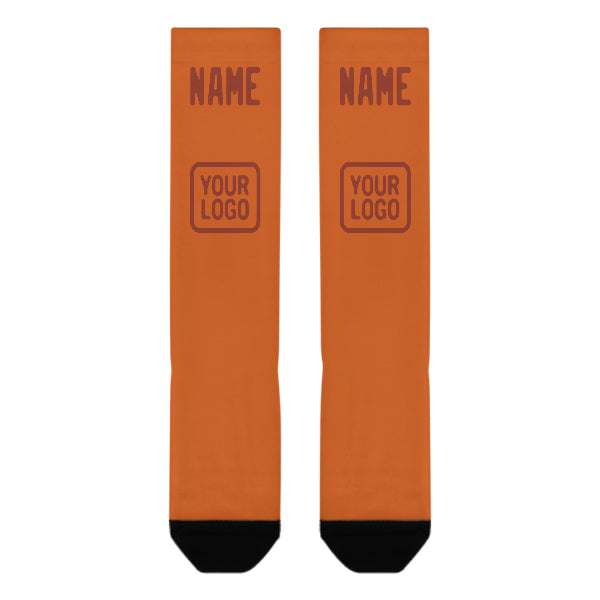 Maßgeschneidertes Orange Korallenrot Kniestrümpfe