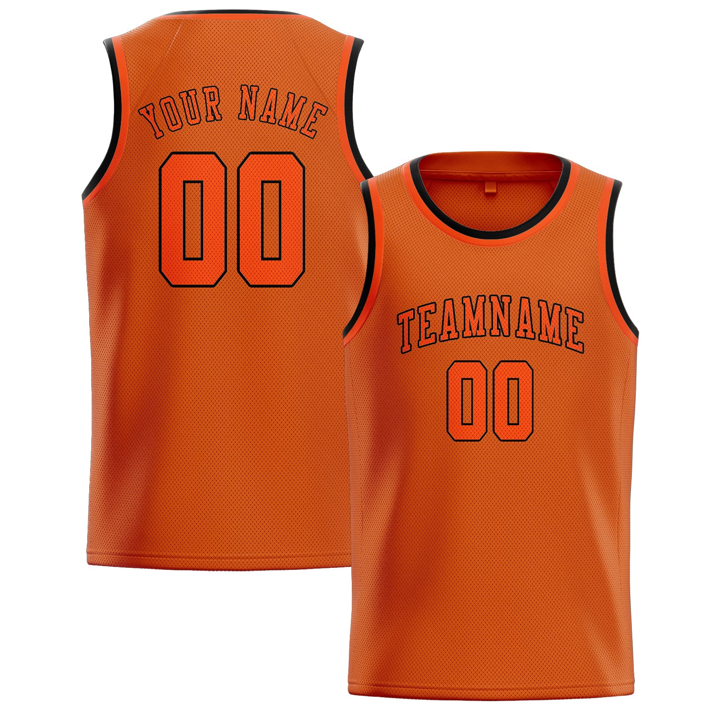 Benutzerdefiniertes Professionelles Orange Orangerot Basketballtrikot