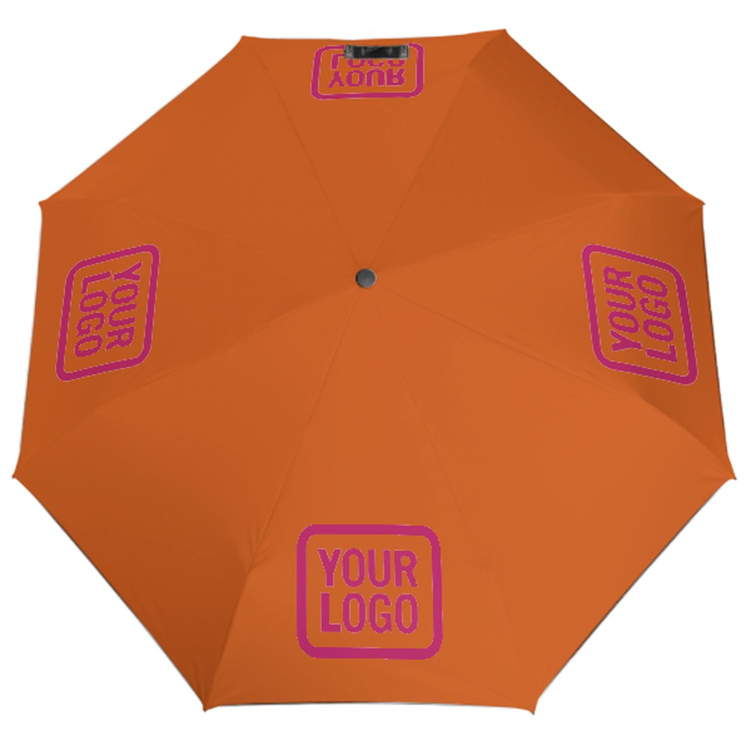 Maßgeschneidertes Orange Rosarot Automatik-Regenschirm