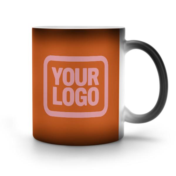 Maßgeschneidertes Orange Rosa Magischer Becher