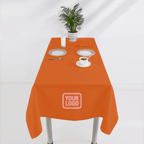 Maßgeschneidertes Orange Rosarot Quadratische Tischdecke