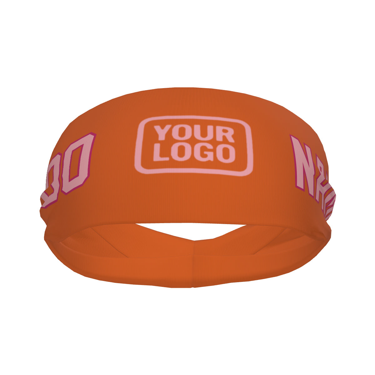 Fascia sportiva arancione rosa personalizzata