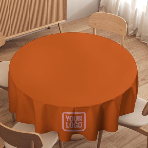 Maßgeschneidertes Orange Rosa Runde Tischdecke