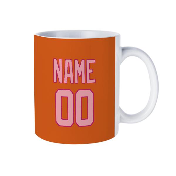 Maßgeschneidertes Orange Rosa Becher