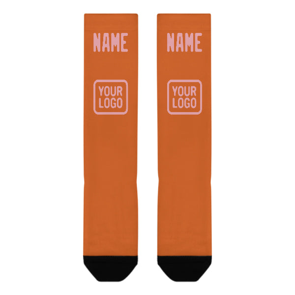 Maßgeschneidertes Orange Rosa Kniestrümpfe