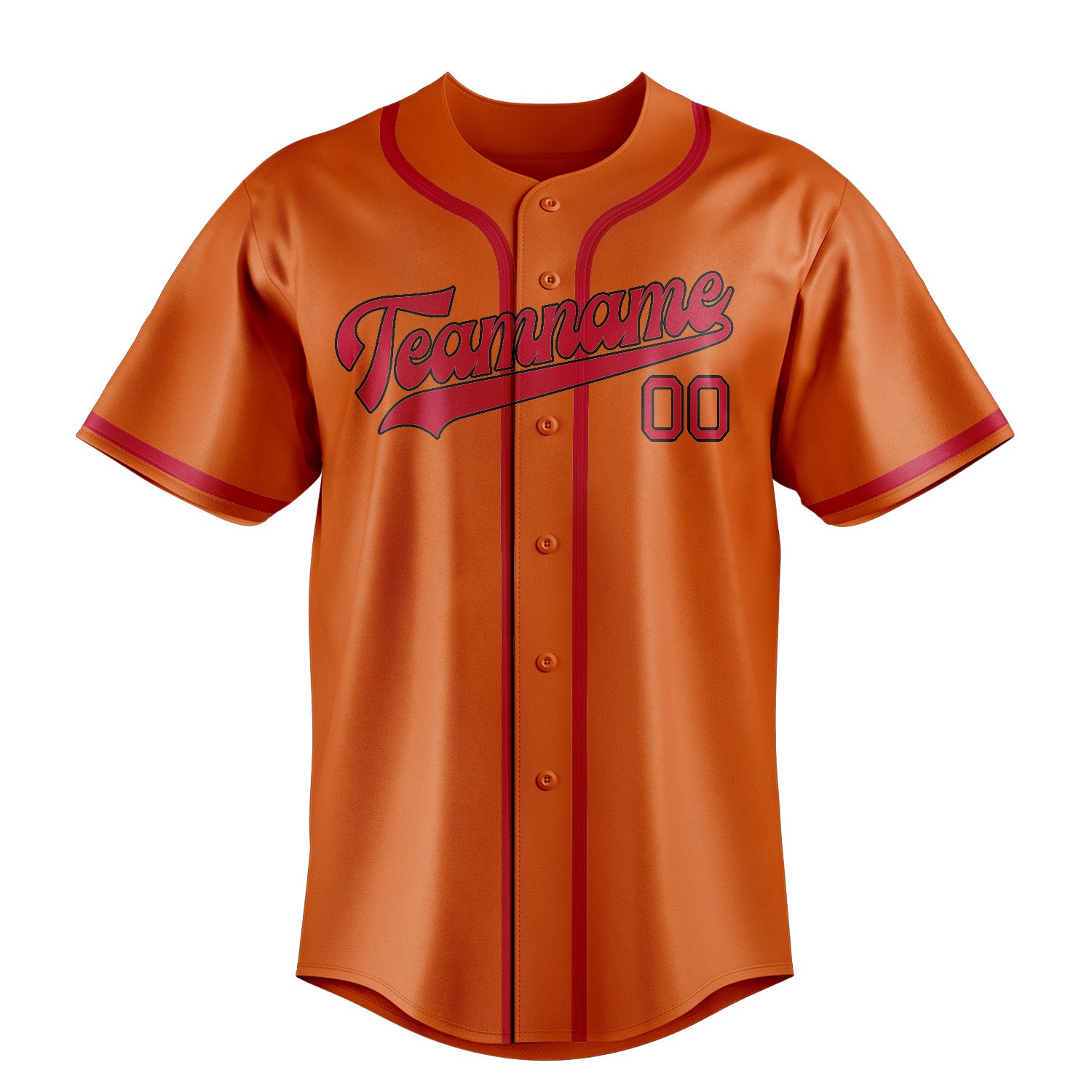 Benutzerdefiniertes Professionelles Orange Rot Baseballtrikot