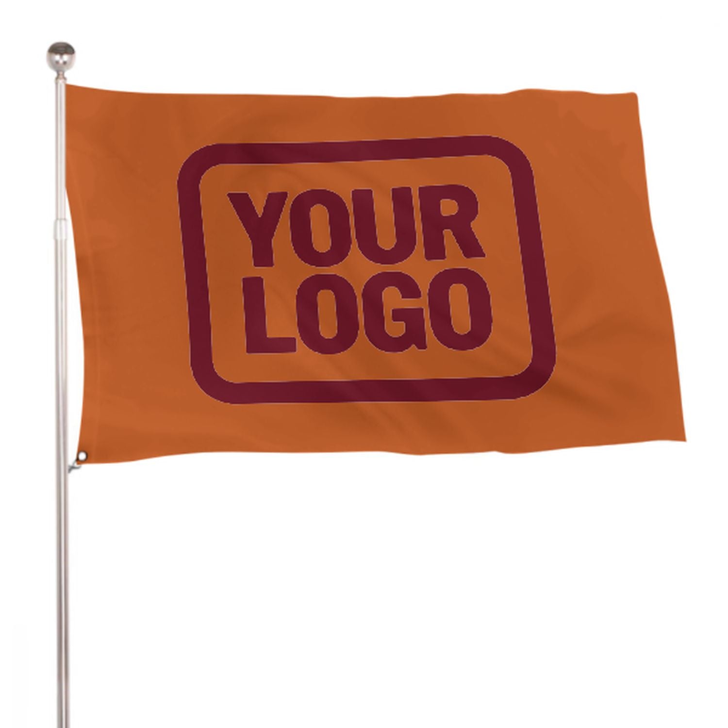 Maßgeschneidertes Orange Karmesinrot Flagge