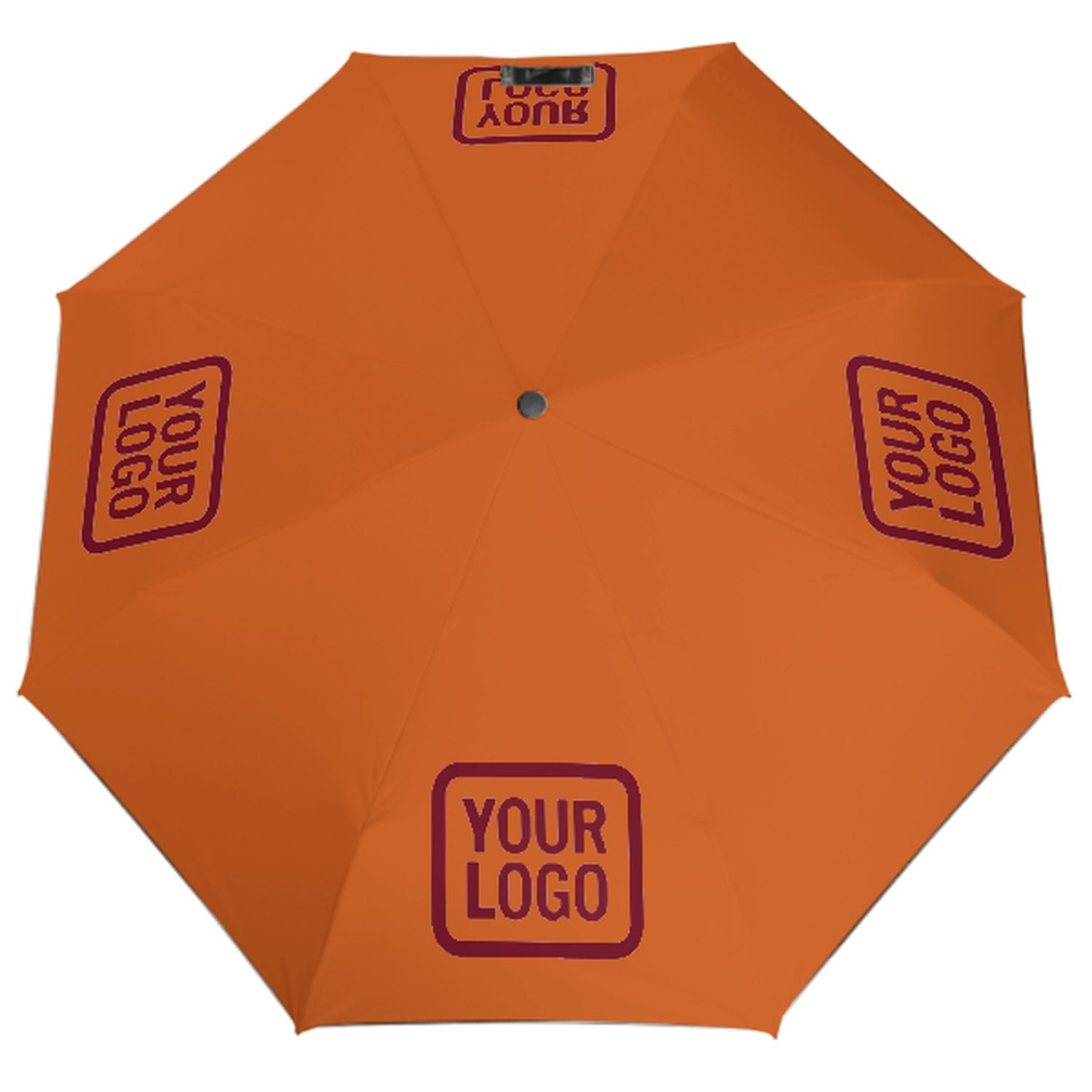 Maßgeschneidertes Orange Karmesinrot Automatik-Regenschirm