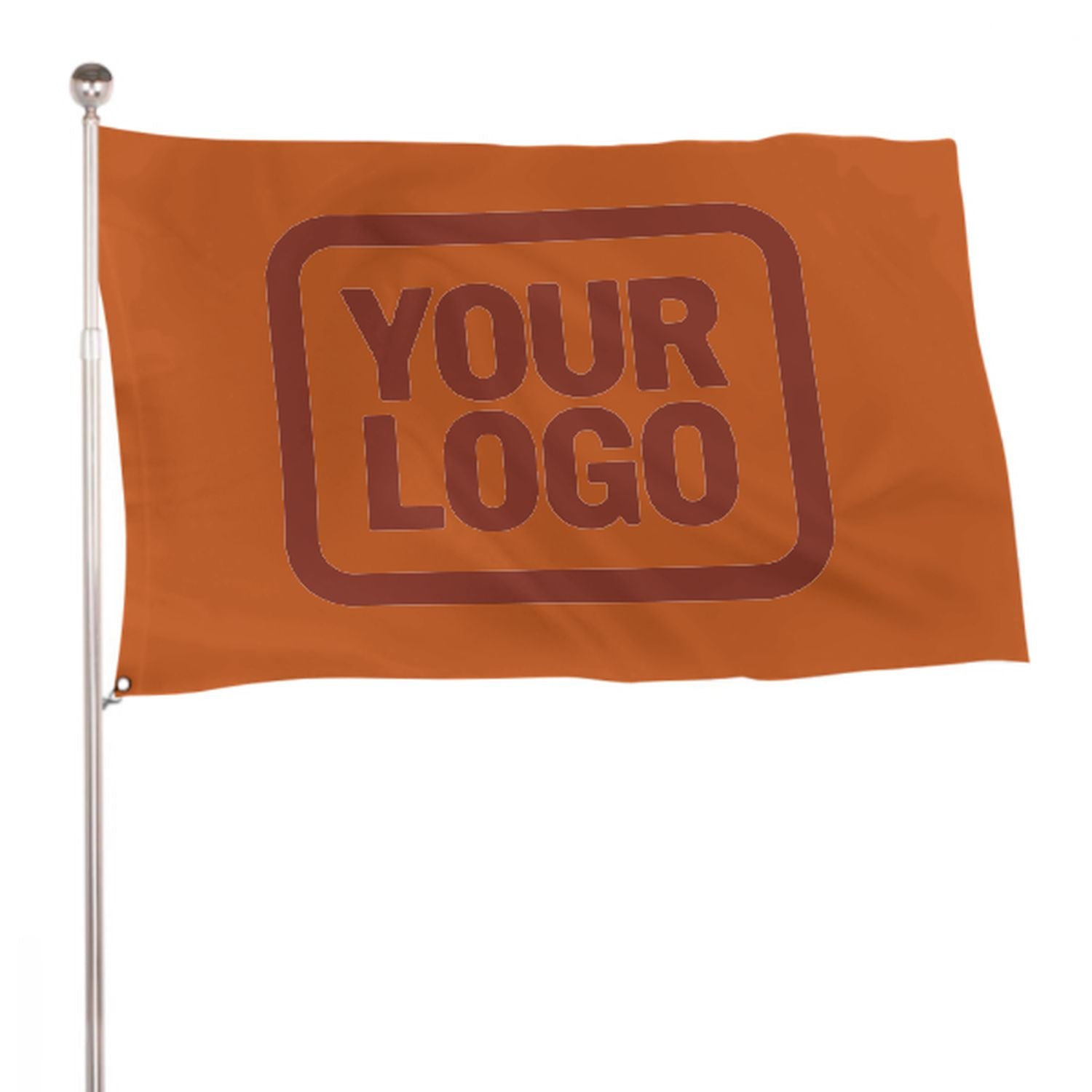Maßgeschneidertes Orange Korallenrot Flagge