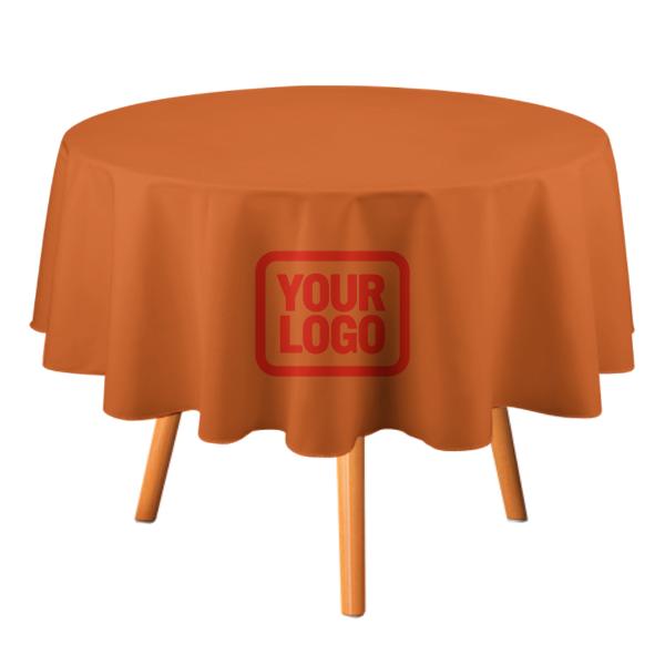 Maßgeschneidertes Orange Orangerot Runde Tischdecke