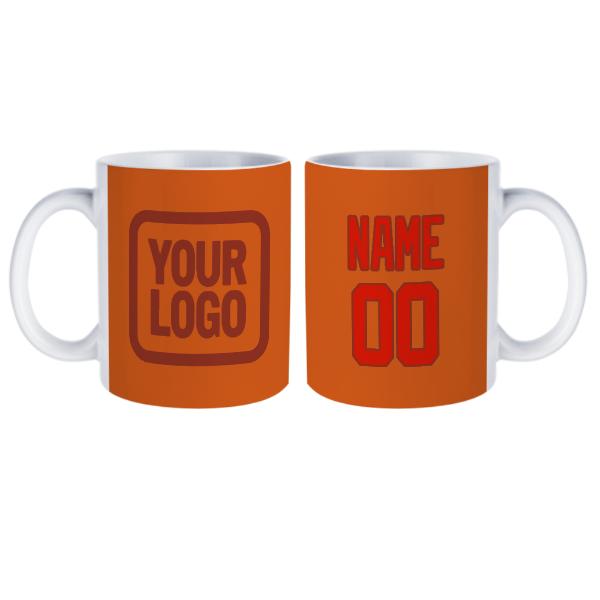 Maßgeschneidertes Orange Orangerot Becher